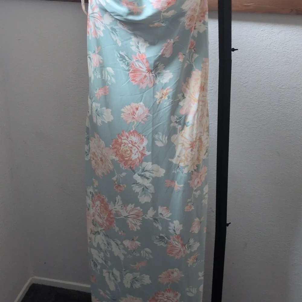 ✨ Abercrombie And Fitch Cowl Neck Pastel Floral Maxi Dress Size L